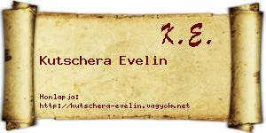 Kutschera Evelin névjegykártya